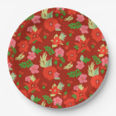 Rood kerstpapier Bord (Voorkant)