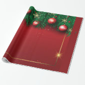 Rood kerstpapier cadeaupapier (Uitgerold)
