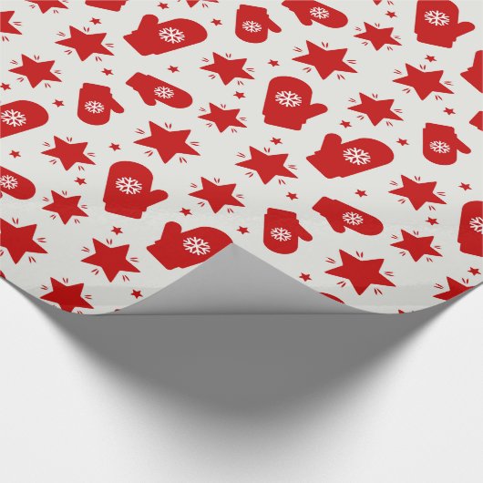 Rood kerstpapier cadeaupapier (Hoek)