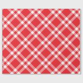 Rood kerstpapier met gebarentjes voor Gingham Patt Cadeaupapier (Vlak)