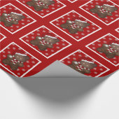 Rood: kerstpapier voor Beren Cadeaupapier (Hoek)