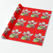 Rood kerstpapier voor kerstkerstkerstinkerverpakki cadeaupapier (Uitgerold)