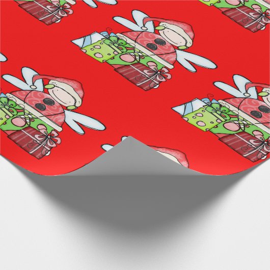 Rood kerstpapier voor kerstkerstkerstinkerverpakki cadeaupapier (Hoek)