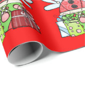 Rood kerstpapier voor kerstkerstkerstinkerverpakki cadeaupapier (Rol Hoek)