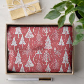 Rood kerstpatroon#6 ID1009 Tissuepapier (Geschenk)