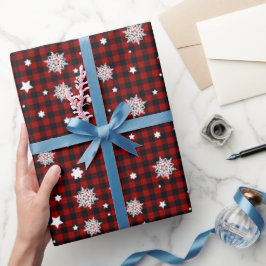 Rood kerstpatroon cadeaupapier
