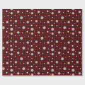 Rood kerstpatroon cadeaupapier (Vlak)