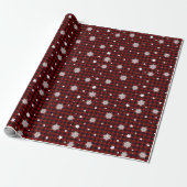 Rood kerstpatroon cadeaupapier (Uitgerold)