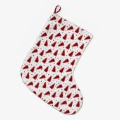 Rood kerstpatroon grote kerstsok (Voorkant (Hangend))
