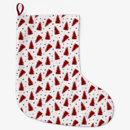 Rood kerstpatroon grote kerstsok
