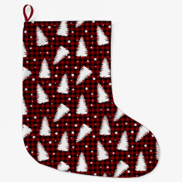 Rood kerstpatroon grote kerstsok