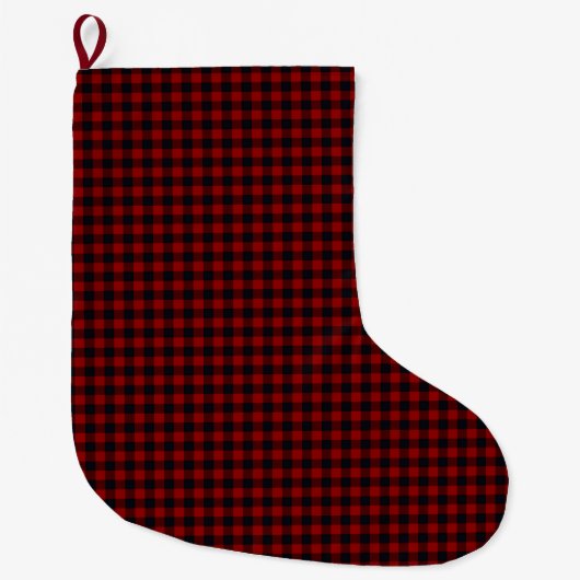 Rood kerstpatroon grote kerstsok (Voorkant)
