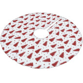 Rood kerstpatroon kerstboom rok (Gekanteld)