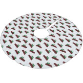 Rood kerstpatroon kerstboom rok (Gekanteld)