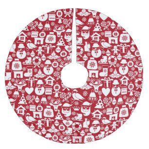 Rood kerstpatroon kerstboom rok