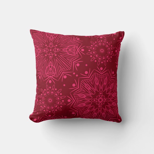 Rood kerstpatroon kussen (Voorkant)