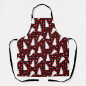 Rood kerstpatroon schort (Voorkant)