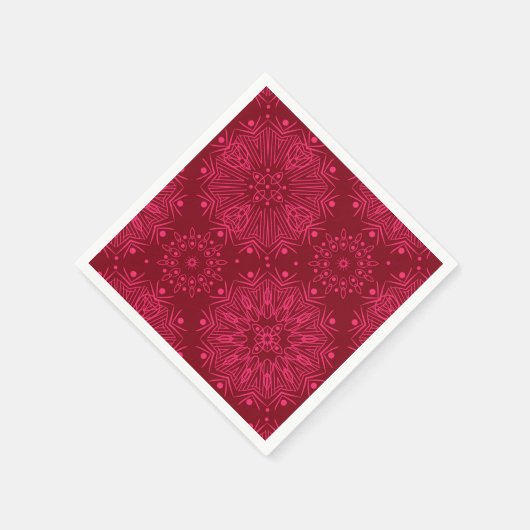 Rood kerstpatroon. servet (Hoek)