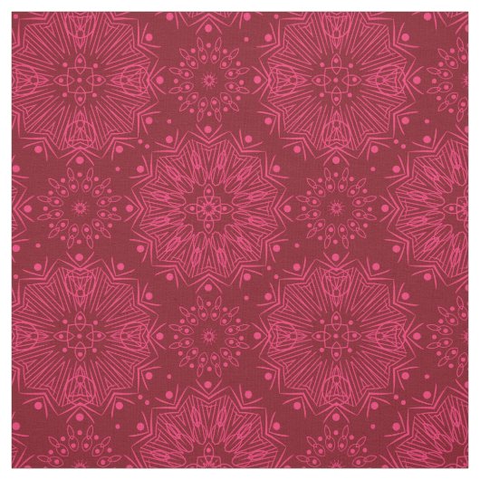 Rood kerstpatroon stof (Swatch)