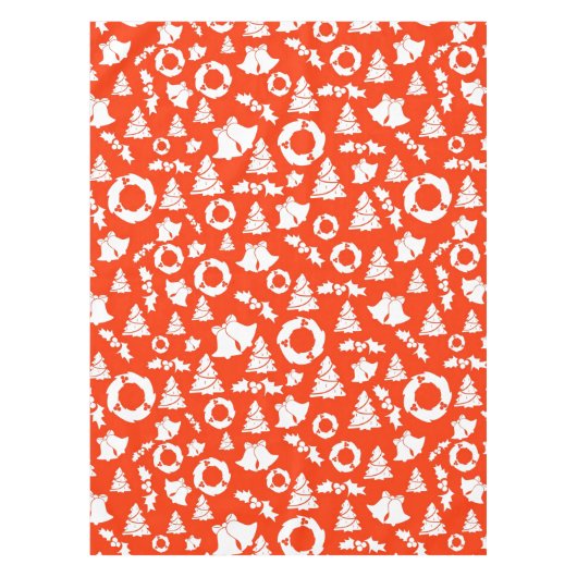 Rood kerstpatroon tafelkleed (Voorkant)