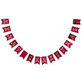 Rood kerstpatroon vlaggetjes (Alle)