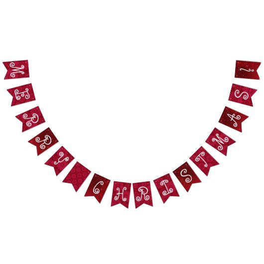 Rood kerstpatroon vlaggetjes (Alle)