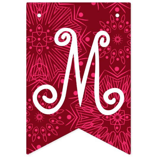 Rood kerstpatroon vlaggetjes (Eerste vlag)