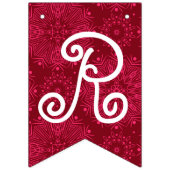 Rood kerstpatroon vlaggetjes (Derde vlag)