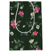 Rood kerstpatroon waterverf medium cadeauzakje (Voorkant)