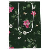 Rood kerstpatroon waterverf medium cadeauzakje (Achterkant)