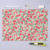 Rood kerstpatroon waterverf tissuepapier (Craft)