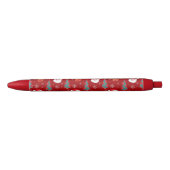 Rood kerstpatroon zwarte inkt pen (Voorkant)