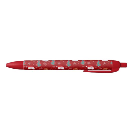 Rood kerstpatroon zwarte inkt pen (Bodem)
