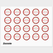 Rood kerstpeppermint Bath Bath Salt Soak Ronde Sticker (Vel)