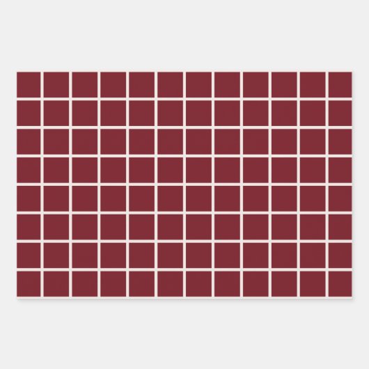 Rood kerstraster inpakpapier vel (Voorkant)