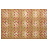 Rood kerstrendier op goud stof (Yard (91,4 cm))