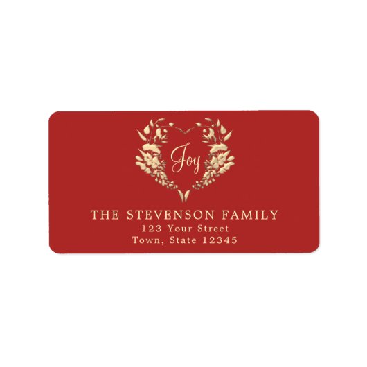 Rood kerstretouradres etiket (Voorkant)
