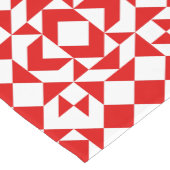  Rood kerstritsgeometrisch Quilt Patroon Korte Tafelloper (Hoek)