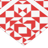  Rood kerstritsgeometrisch Quilt Patroon Tafelkleed (Gekanteld)