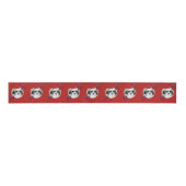 Rood kerstschild tzu 3-inch driekleurig lintje grosgrain lint (Voorkant)