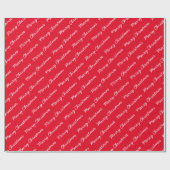 Rood kerstscript, smeulpapier cadeaupapier (Vlak)