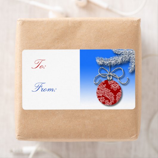 Rood kerstsiercadeauLabels Etiket (Insitu)