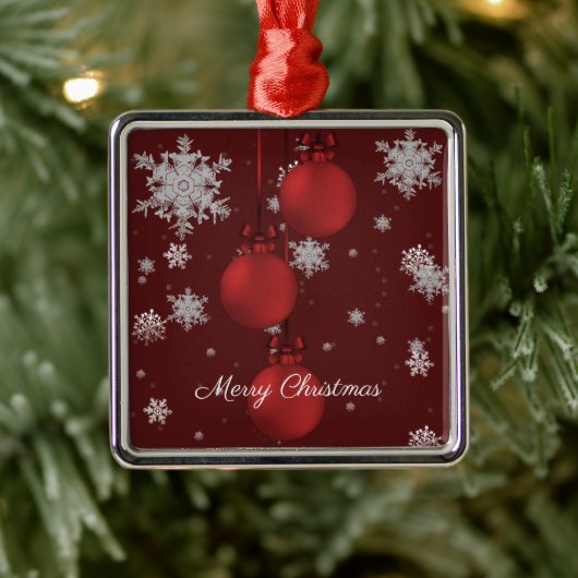 Rood kerstsierfeest Ornament (Boom)