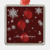 Rood kerstsierfeest Ornament (Voorkant)