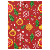 Rood kerstthema patroon klembord (Achterkant)