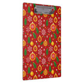 Rood kerstthema patroon klembord (Rechts)