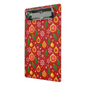 Rood kerstthema patroon mini klembord (Angled2)