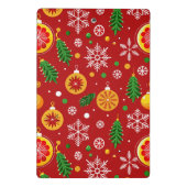 Rood kerstthema patroon mini klembord (Achterkant)