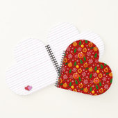 Rood kerstthema patroon notitieboek (Binnen)