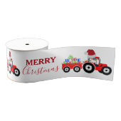 Rood kersttractor Boerderij Grosgrain Lint (Spoel)